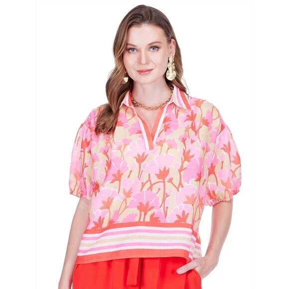 JADE & JOY JOY Tops - NEW JADE & JOY JOY striped blossom top in pink